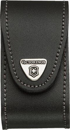 belt pouch, black leather