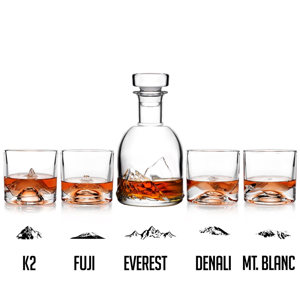 LIITON Whisky Set The Peaks Glas & Decanter