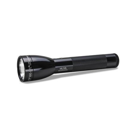 Lommelygte, ML50L LED sort før 2 C-cellbatterier