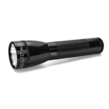 Lommelygte, ML25LT LED sort før 2 C-cellbatterier